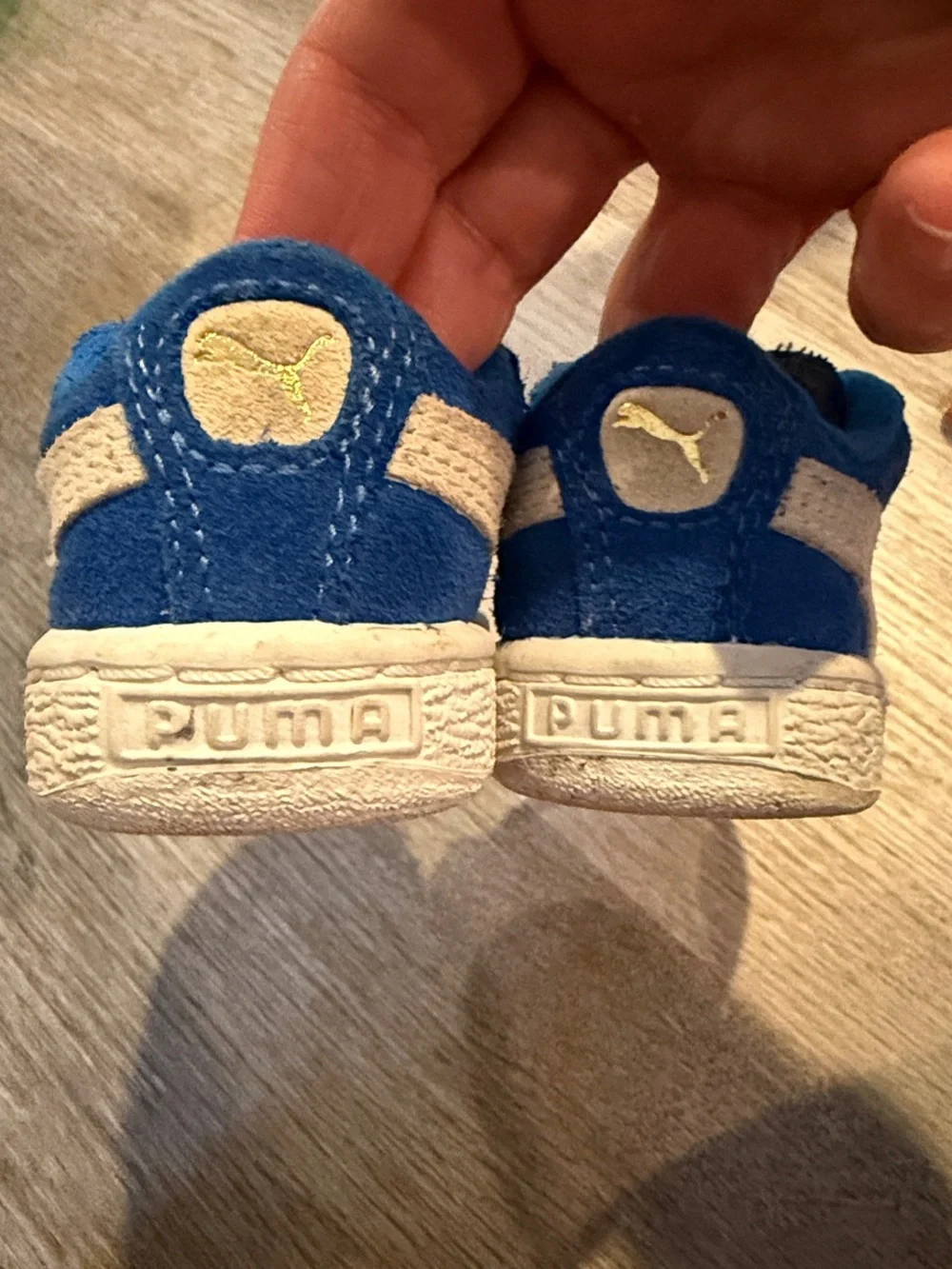 Puma Toddler Royal Blue Velcro Suede Sneakers